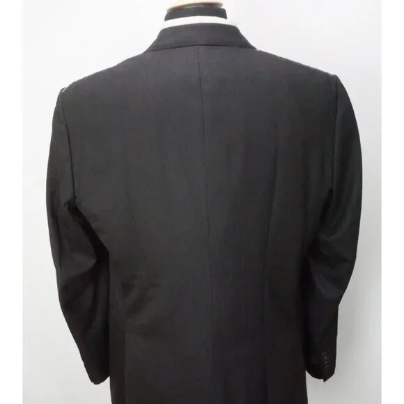 Raffaele Caruso Charcoal Striped Loro Piana 3Pc Suit Jacket Pants Vest 44R NEW